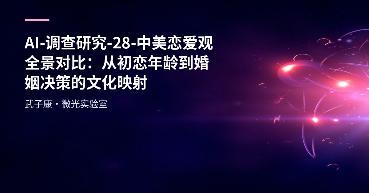 AI Research 28 - A Panorama of Dating Perspectives in China and the US