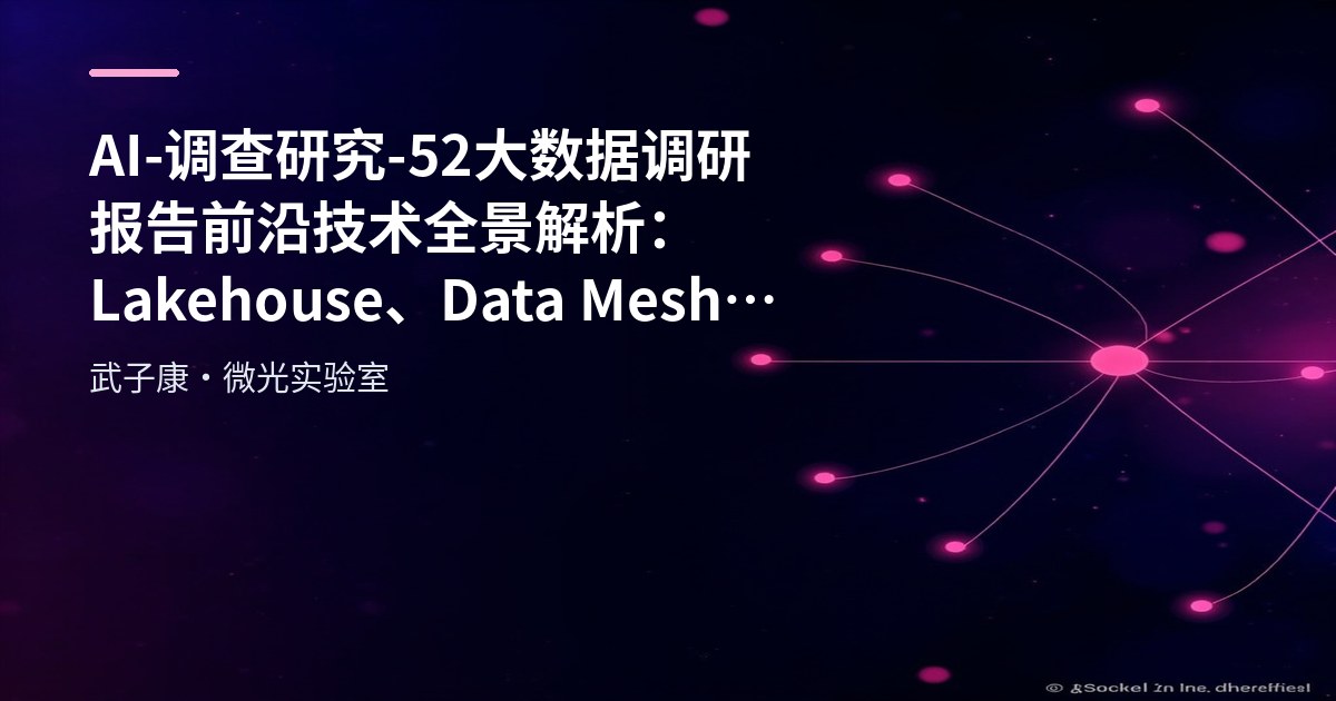 AI-调查研究-52-大数据调研报告 前沿技术全景解析：Lakehouse、Data Mesh、Serverless