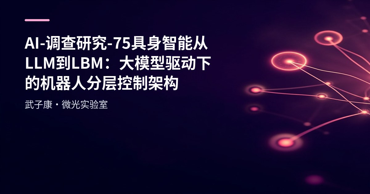 AI-调查研究-75-具身智能 从LLM到LBM：大模型驱动下的机器人分层控制架构