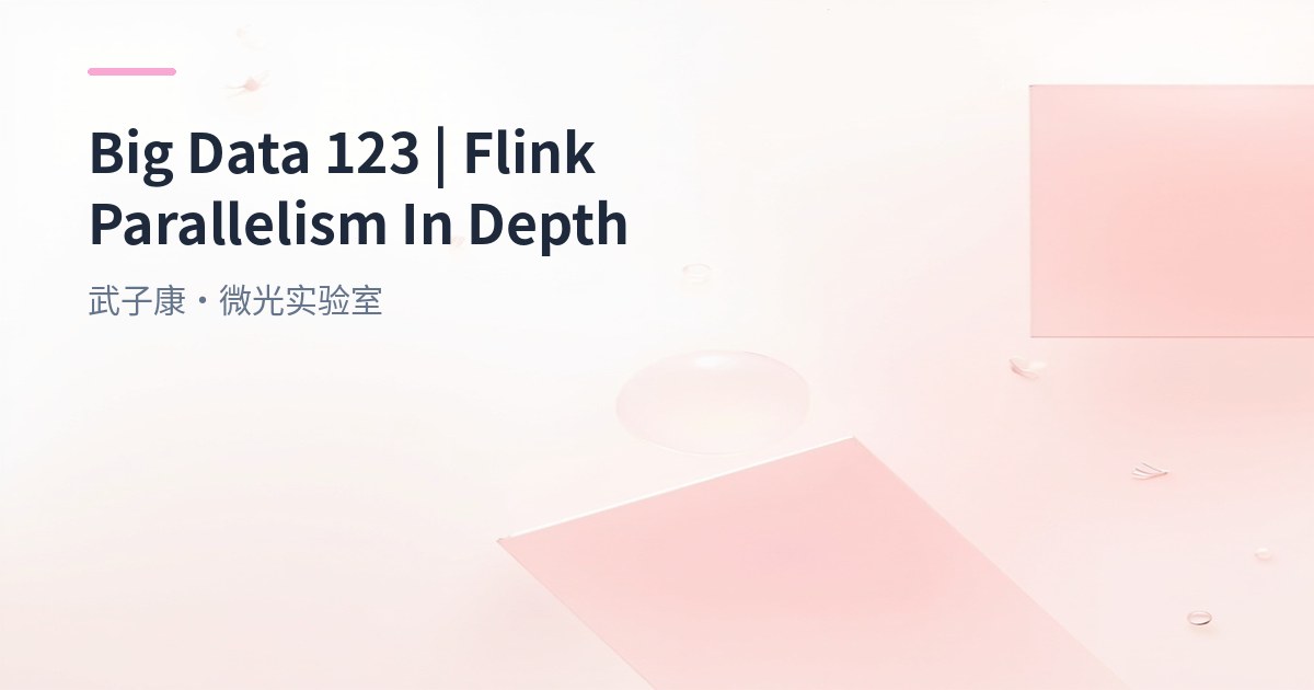 Flink Parallelism Setting Priority: Principles, Configuration and Tuning