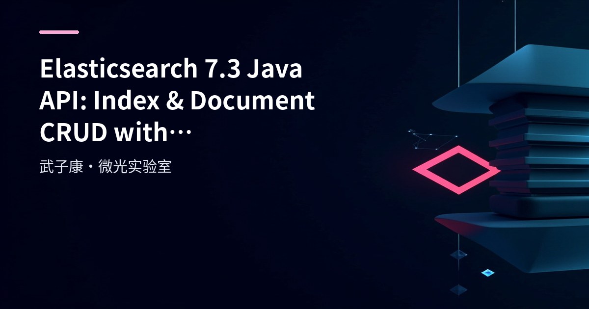Big Data 178 - Elasticsearch 7.3 Java Practice: Index and Document CRUD