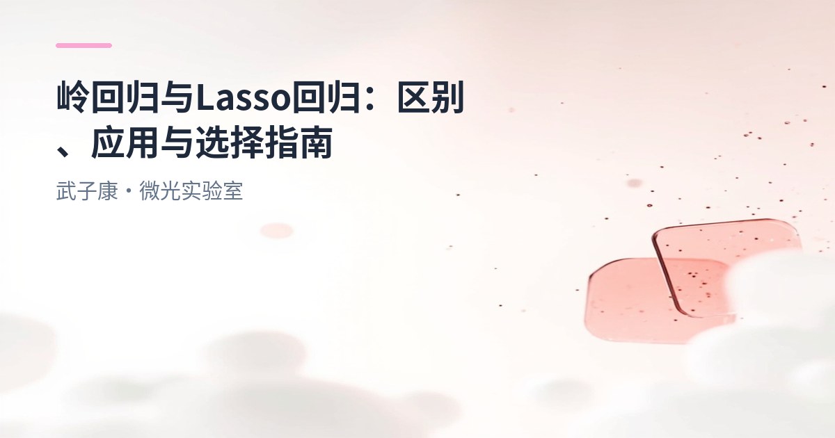 大数据-208 岭回归与Lasso回归：区别、应用与选择指南