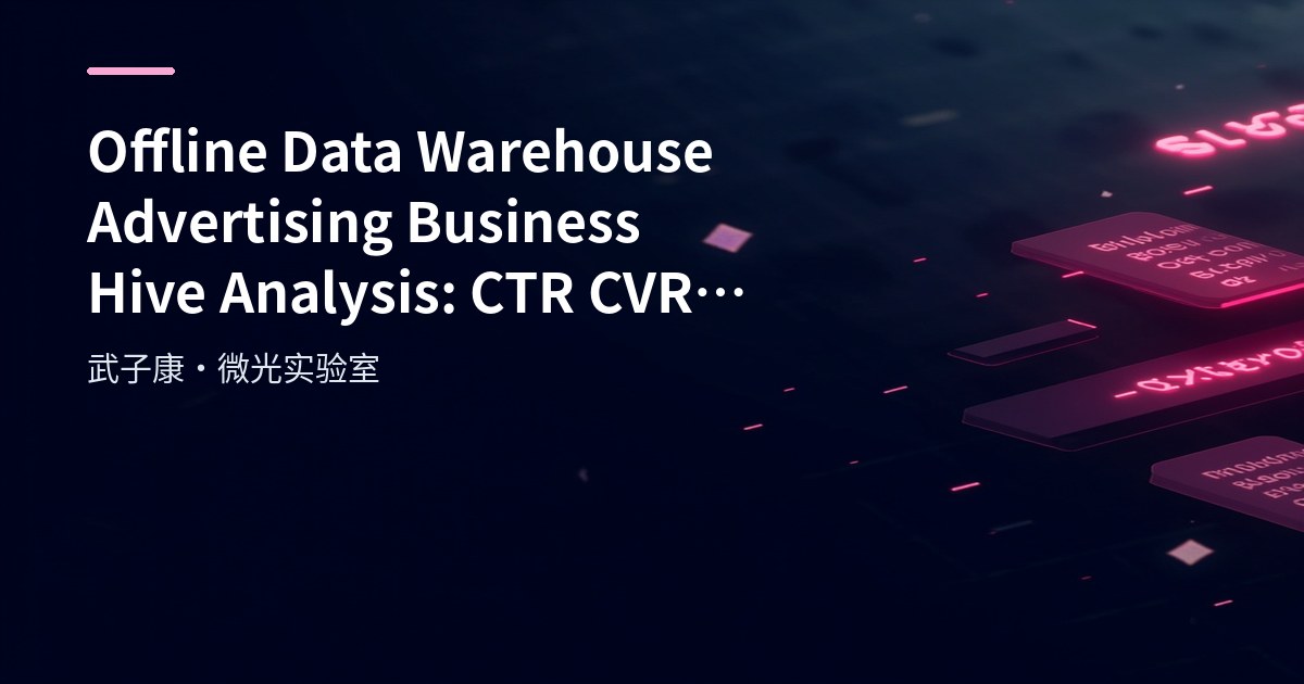 Offline Data Warehouse Advertising Business Hive Analysis: CTR/CVR/Top100