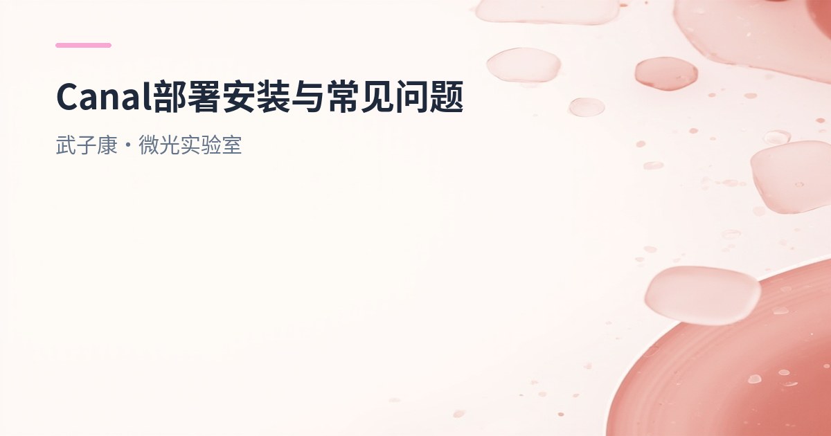 大数据-265 实时数仓 - Canal 部署安装 启动服务 常见问题解决