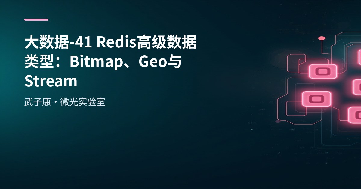 大数据-41 Redis 高级数据类型：Bitmap、Geo 与 Stream