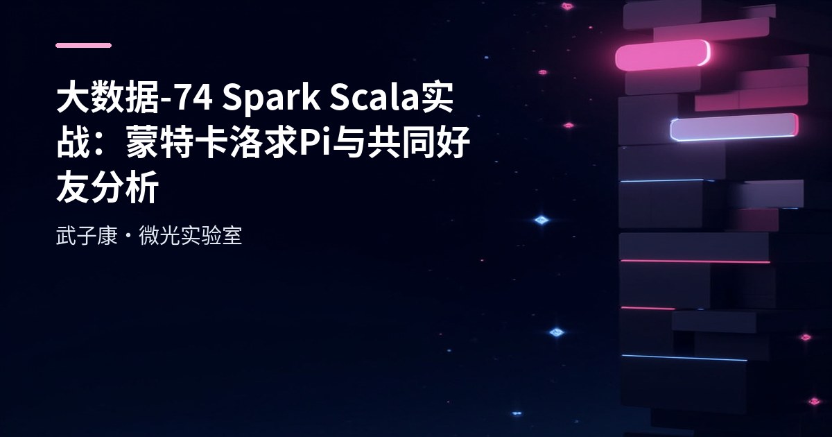 大数据-74 Spark Scala 实战：蒙特卡洛求 Pi 与共同好友分析