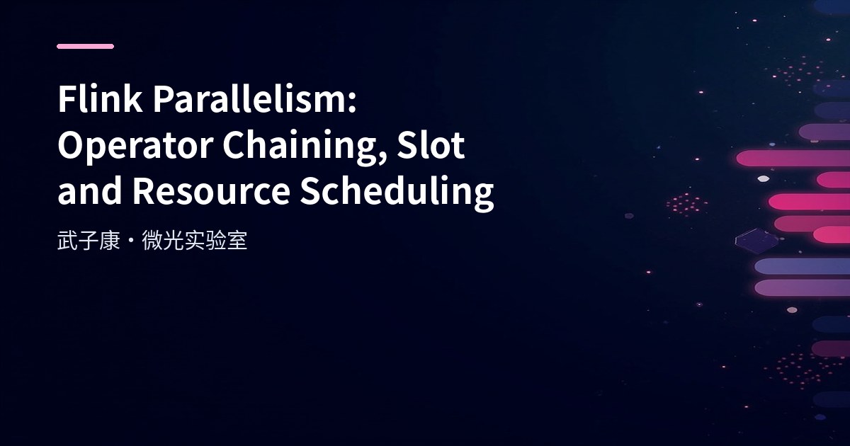 Big Data 99 - Flink Parallelism: Operator Chaining, Slot and Resource Scheduling