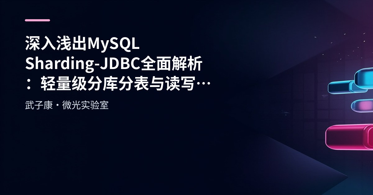 MySQL Sharding-JDBC: Physical Tables, Logical Tables and Binding Tables