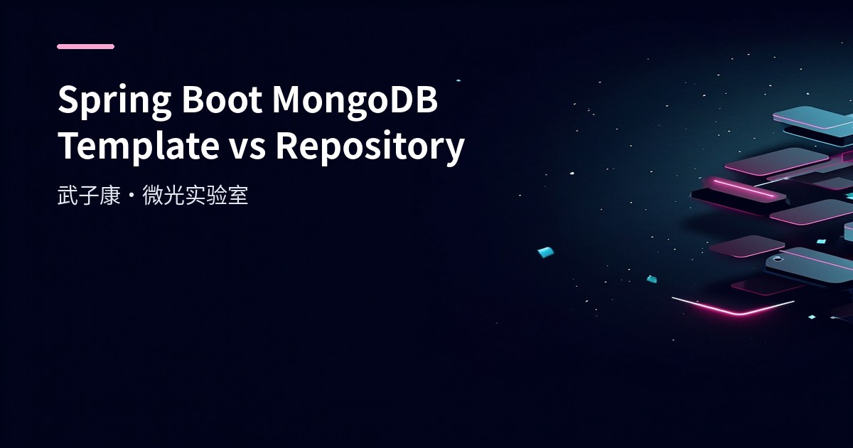 Spring Boot MongoDB: Template vs Repository with Index Tips