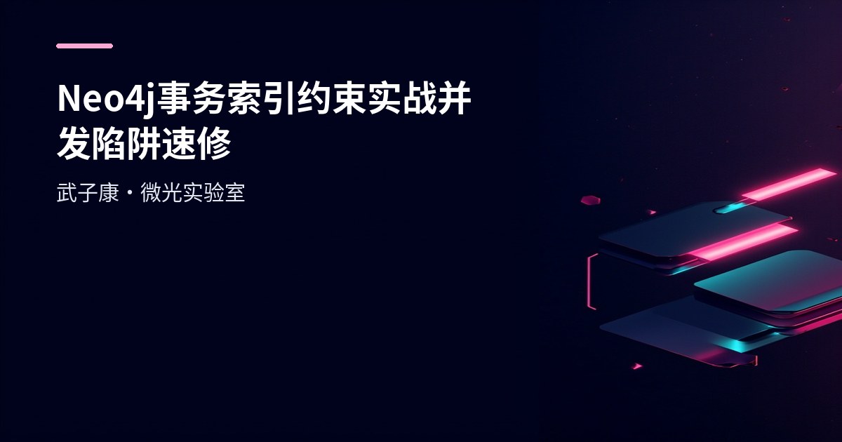 Neo4j 事务、索引与约束实战：语法、并发陷阱与速修清单