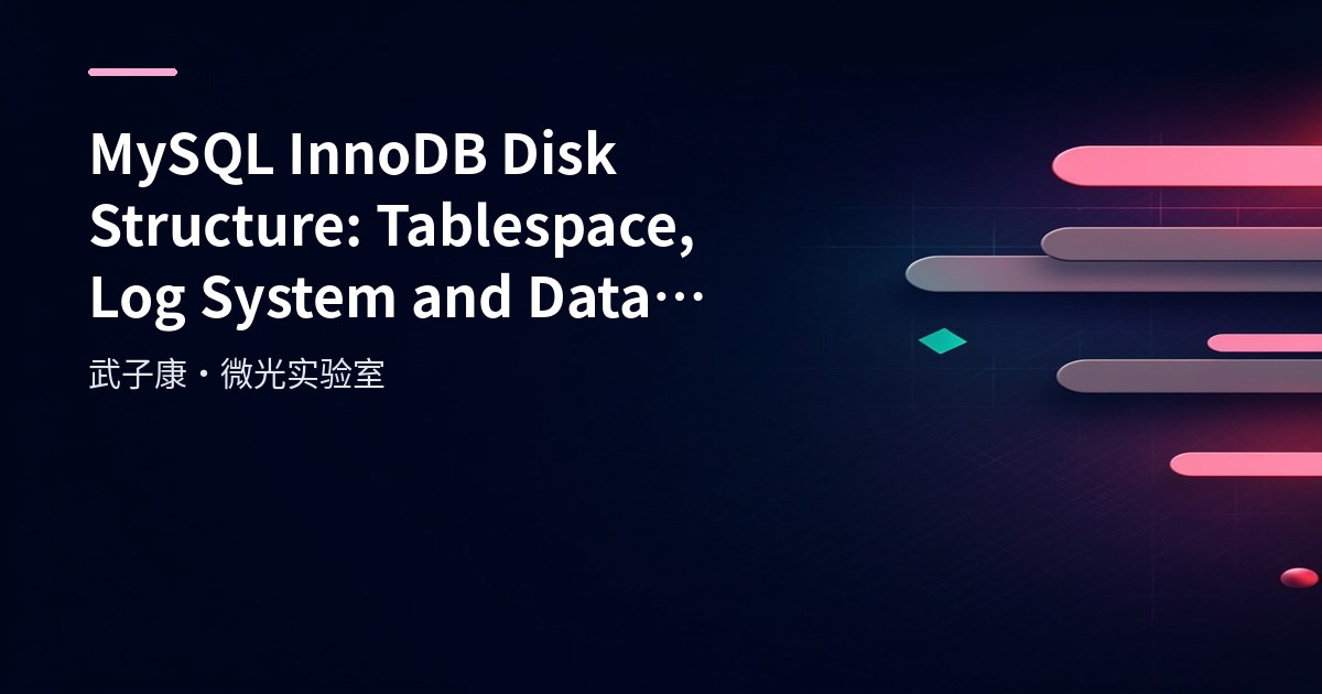 MySQL InnoDB Disk Structure: Tablespace, Log System and Data Dictionary Deep Dive