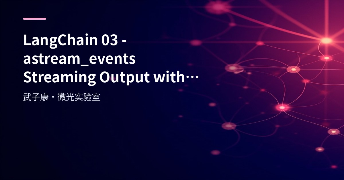 LangChain 03 - astream_events Streaming Output with FAISS Practice